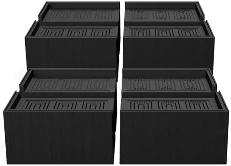 MYMULIKE Bed Risers 3 or 5 inch, 8 Pack Oversized Extra Large 6.5x3.5 inch Post, 11000lbs Heavy Duty Couch Risers, L Shape Wide Opening Extra Large Furniture Risers for Bed, Couch, Sofa, Table, Chair