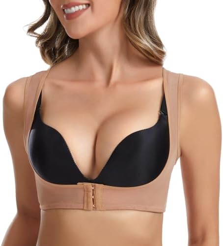 QWD Sleeveless Posture Corrector for Women Back Support Chest Brace Up Bras