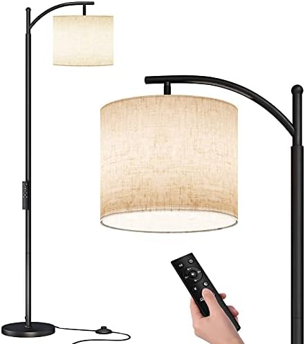SUNMORY Arc Floor Lamp, Modern Floor Lamp with Remote Control and 9W Bulb