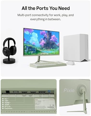 Pixio PX279 Wave Mint Green 27 inch 240Hz Refresh Rate FHD 1080p Resolution Fast IPS Panel 1ms GTG Response Time Gaming Monitor with Adaptive Sync