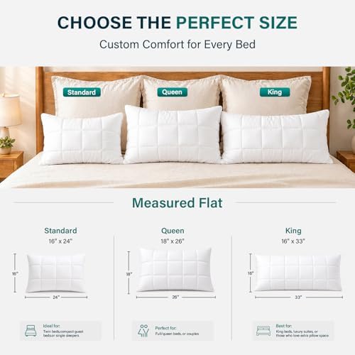 Nuzzle Pillow King Size Adjustable Neck Pillows,Soft Luxury Hotel Feel