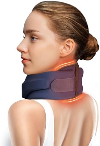 Heated Neck Brace Cervical Collar, Neck Support Brace with Heating Pad
