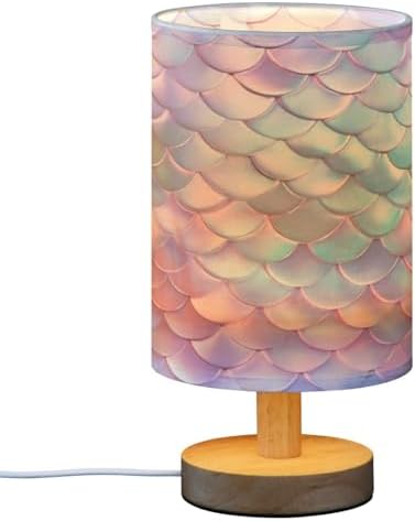 ALAZA Magic Mermaid Decor Bedside Table Lamp with USB Port for Bedroom Nightstand Office Desk LED Bulb Included