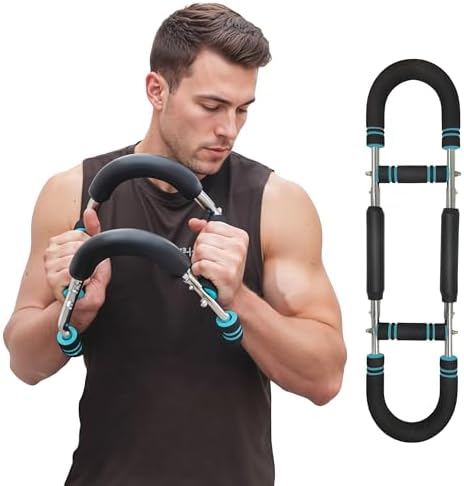 Adjustable Twister Arm Trainer, Chest Workout Equipment & Arm Trainer for Men & Women, 5-Level Resistance Home Gym Strength Training Device with Anti-Slip Grip and Steel Power Rods