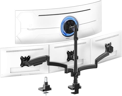 PUTORSEN Quad Monitor Mount for 49’’ Top and 27’’ Screens on Lower
