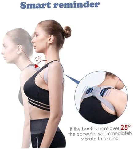 Posture Corrector for Men and Women Kids with Smart Sensor Vibration Reminder - Upper Back Brace Straightener with Adjustable Clavicle Support for Neck, Back and Shoulder Pain Relief Lumbar Supp