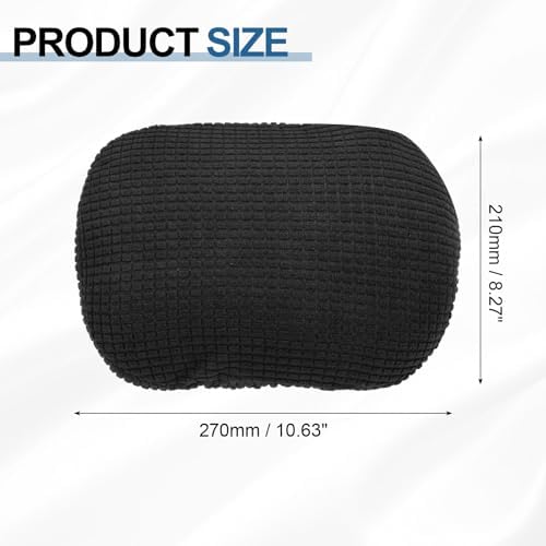uxcell Office Chair Pillow Cover, Office Chair Headrest Attachment Removable Headrest Protector for Home Desk Computer Chairs, Black