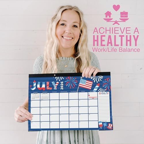Large Desk Calendar 2026 - Desktop Calendar 2026-2027