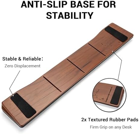 ASFSKY Keyboard Wrist Rest, Wooden Wrist Rest for Computer Keyboards