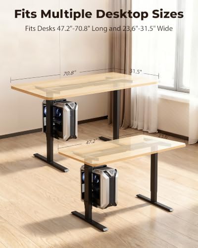 TOPSKY Dual Motor Standing Desk Frame with CPU Holder, Height Adjustable