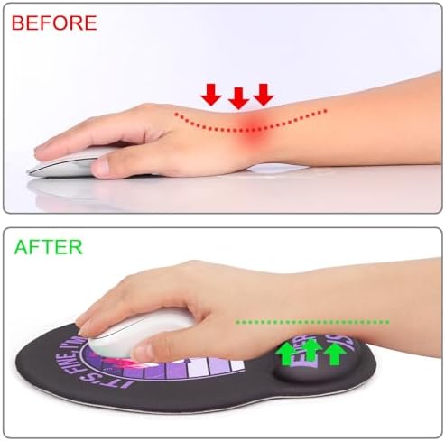 Ergonomic Mouse Pad with Wrist Rest Support,Gel Mouse Pads for Desk