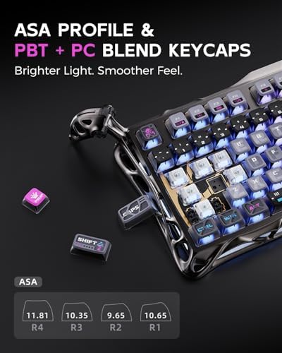 GravaStar Mercury K1 Pro 75% Wireless Mechanical Gaming Keyboard, Hot-Swap