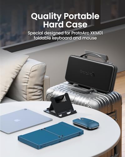 ProtoArc XKM01 Full-Size Foldable Keyboard Mouse Combo for Travel - Blue