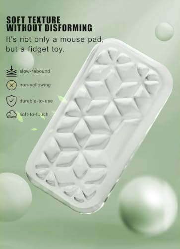 Mouse Pad with Wrist Rest, Soft Cloud Gel Keyboard Mouse Pad Set with Hand Wrist Support, Cute Non Slip Office Desk Accessories for Comfort/Pain Relief/Computer/Laptop (Pink Diamond)
