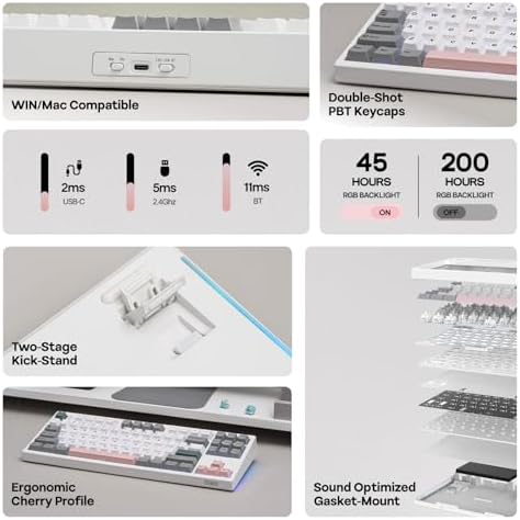 EPOMAKER TH87 Wireless Mechanical Keyboard with 10000mAh Battery