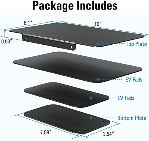 MOUNTUP Monitor Mount Reinforcement for Tempered Glass Desk, Monitor Arm Plate, Steel Bracket for Thin and Most Fragile Table, for Desk C Clamp Installation of Monitors Stand