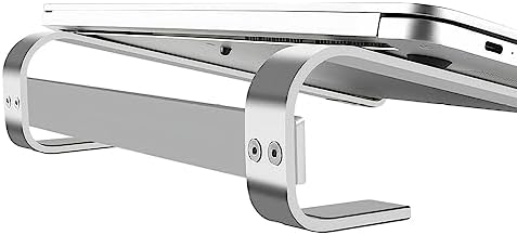 MMOBIEL Laptop Stand - Riser 10 to 18 inches - Ventilated Holder Universal - Laptop Stand for Desk Compatible with MacBook, Notebook, ASUS and More - Incl. Tools - Aluminum