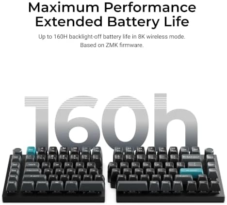 Keychron Q11 Ultra 8K 75% Wireless Custom Split Mechanical Keyboard, Black