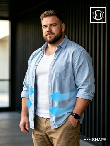 Odoland 3 Pack Men Compression Shirt Slimming Body Shaper Workout Vest