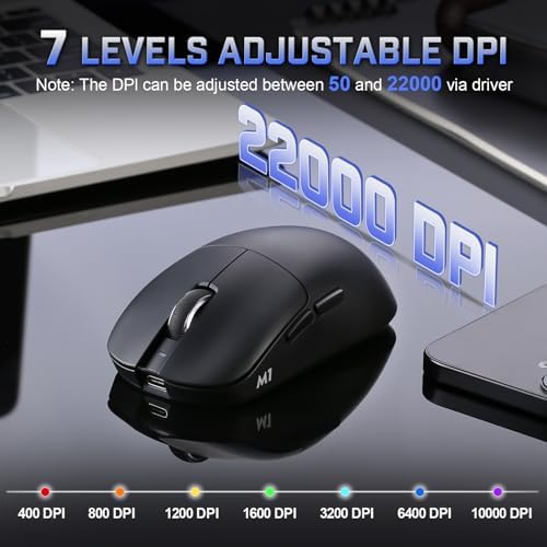 YUNZII M1 PAW3311 Sensor Wireless Gaming Mouse (Black)