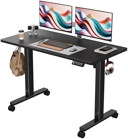 Monomi 48" x24“ Electric Height Adjustable Standing Desk,Black