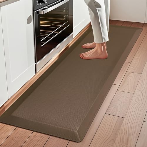 Tyrot Extra Thick Anti Fatigue Mat for Kitchen Floor, 20x48, Brown