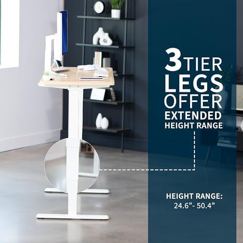 VIVO Light Wood 60 x 24 in Standing Desk, DESK-KIT-2W6C