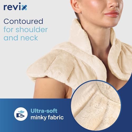 REVIX Microwave Heating Pad for Neck & Shoulders, Moist Heat Weighted Wrap