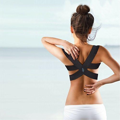 Berlin & Daughter Posture Corrector - Fully Adjustable Breathable Clavicle Chest Back Support Brace for Improves Posture & Provide Lumbar Support Back Pain Relief - Perfect for Men & Women - Small