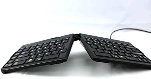 Goldtouch Go!2 Mobile Keyboard (GTP-0044) - Portable Foldable Travel Ergonomic Wired Keyboard with USB for PC & Mac, Plus Jestik Microfiber Cloth - Value Bundle