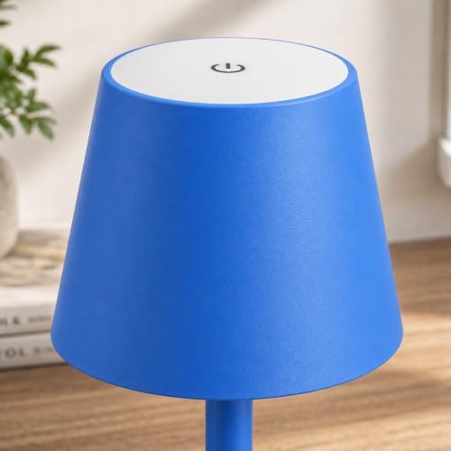 Yogaret Blue Cordless Table Lamp Set of 2, Indoor/Outdoor Table Lamp for Restaurant Home Dinner Patio Pinic