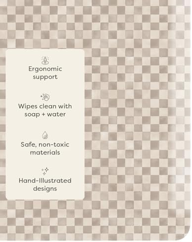 House of Noa Nama Standing Mat – Anti-Fatigue Cushioned Kitchen Mats for Floor | Ergonomic Bounce-Back Foam Kitchen Mats | Anti-Fatigue Mats for Kitchen & Standing | Checker Almond | 22" x 36"