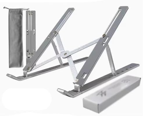 Desk Laptop Stand, Ventilated Cooling, 6 Speed Adjustment, Ergonomic Foldable Laptop Holder, Scratch and Abrasion Resistant, All Laptops Up to 17 in(A)
