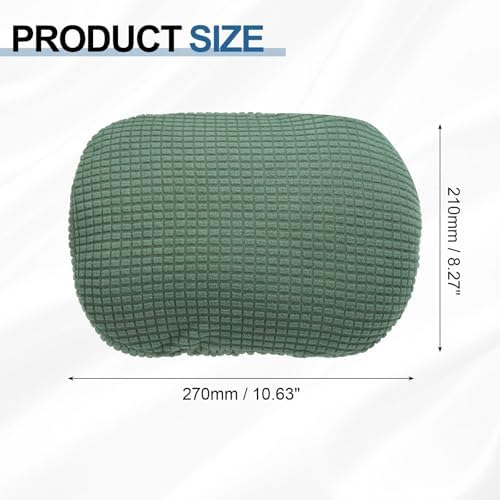 uxcell Office Chair Pillow Cover, Office Chair Headrest Attachment Removable Headrest Protector for Home Desk Computer Chairs, Bean Green