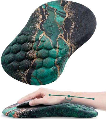 Ergonomic Mouse Pad Wrist Rest, 15° Memory Foam, Non-Slip PU Base