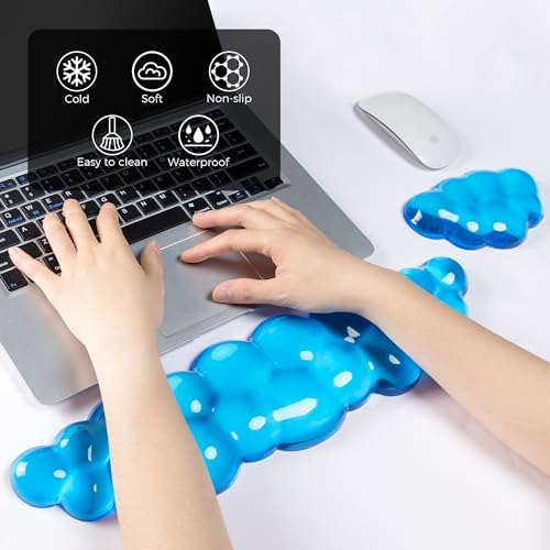 Gel Cloud Wrist Rest - Cloud Mouse Wrist Rest Pad Mouse Support for Office Gaming Pad Computer Laptop Ergonomic Comfortable Pain Relief