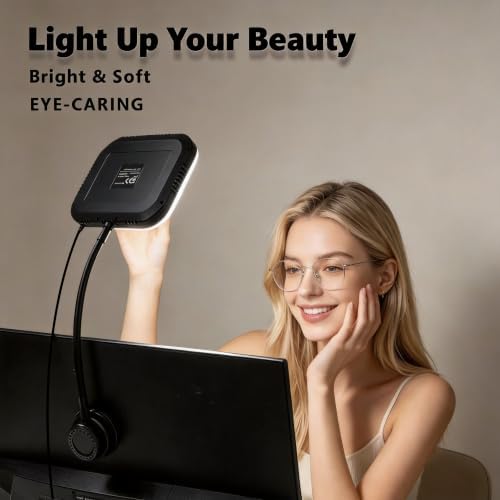 Eye-Caring Desk Lamp for Video Calls, Suction Mount Monitor Light Bendable