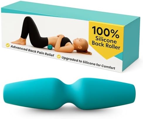 Foam Back Roller for Back Pain Relief, Upgraded to Flexible Silicone, Ultra Roll Takes Pressure off the Bones and Into the Deep Muscles, Softer than Hard Foam Rollers but Delivers Deeper Muscle Relief