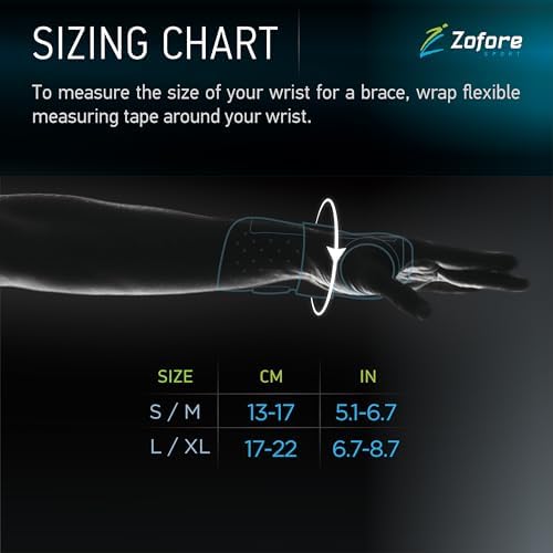 ZOFORE SPORT Carpal Tunnel Wrist Brace Night Support, Right hand - S/M