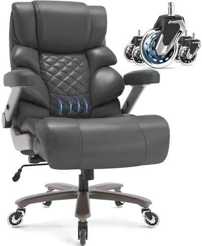 VUZI 700lbs Big and Tall Office Chair, Large Executive Leather Desk Chair