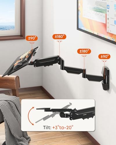 Extra Long Keyboard Wall Mount, 26 Inch Wall Mount Keyboard and Mouse Tray