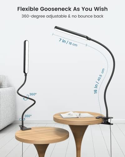 Glocusent 38 LED Clip On Light,5W Eye Caring Book Lights for Reading