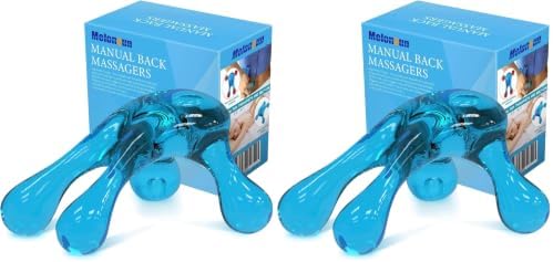 Melonsun Palm Massage Tool - Handheld Four-Point Deep Tissue Massager for Trigger Point, Neck Back Shoulder Pain Relief, Self Massage Between Shoulder Blades, No Therapist Needed (Pack of 2)