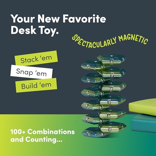 Speks Geode Magnetic Fidget Toy | Sensory Desk Toy for Adults & Teens 14+ | Stress Relief Gift | Sphere, Green
