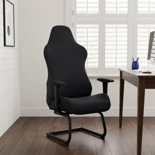Deisy Dee Gaming Chair Cover, 4-Piece Stretch Computer Chair Slipcover with Armrest Cover, Universal Polyester Spandex Washable Chair Protector for Racing Office Reclining Chair