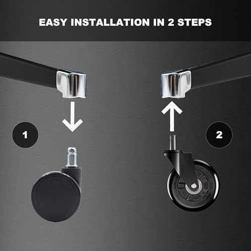 Office Chair Wheels Replacement Rubber Chair Casters Heavy Duty