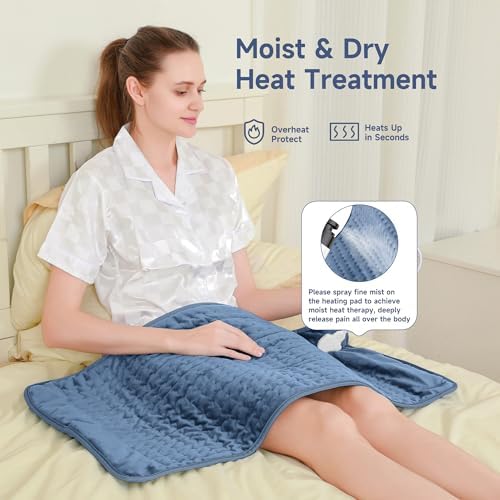 Heating Pad for Back Neck Shoulder, Heating Pads for Period Cramps Relief, Christma s, Father, Mother Gifts for Women, Men, Dad, Mom, Soft & Rapid Heat Large Size 17"x33"