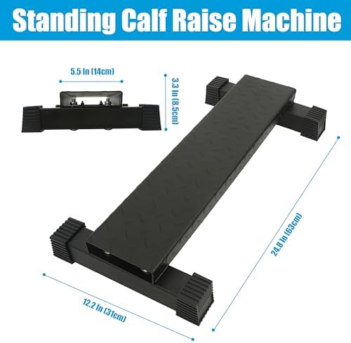EVERYMATE Steel Calf Raise Block, Standing Calf Machine for Stretching Calf Muscles, Relaxing Ankles, Anti-Slip Solid Platform