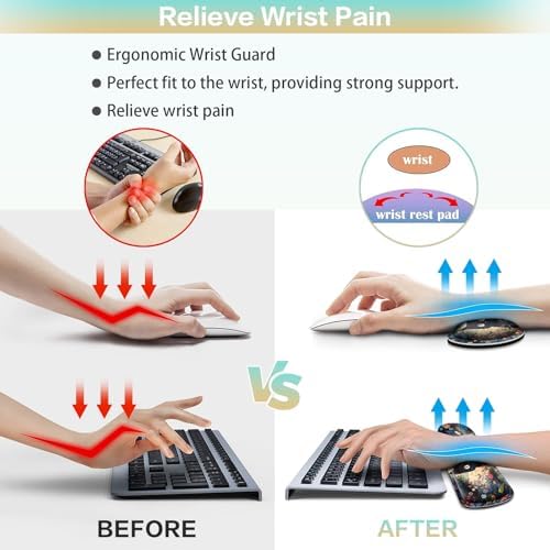 4-in-1 Mouse Pad Anime, Mouse Pad with Wrist Rest,