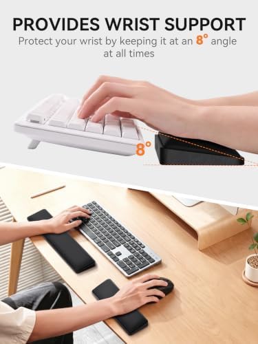 Cooling Gel Wrist Rest Set, Compact Keyboard & Mouse Wrist Support Pad